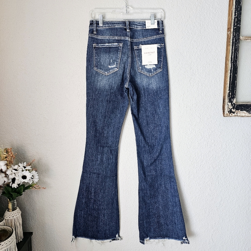 Lovervet (Vervet by Flying Monkey)  Distressed Flare Jeans Size 5(27) - Picture 13 of 15